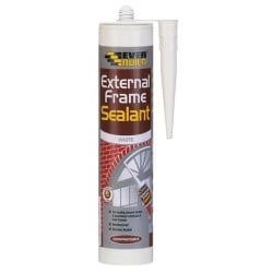 Everbuild External Frame Sealant Acrylic 290ml White Grey Brown Stone