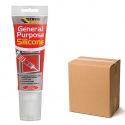 Everbuild General Purpose Silicone Sealant Easi Squeeze Clear White Box of 12