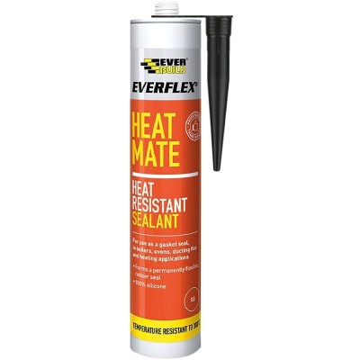 Everbuild Heat Proof Rope Door Seal Silicone Sealant Adhesive Black