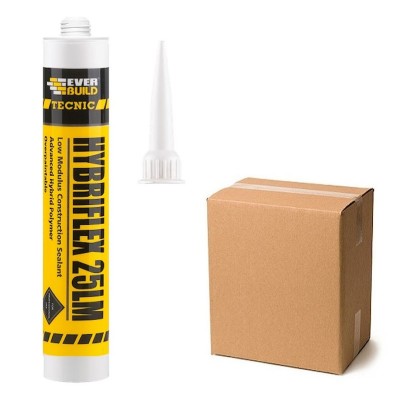 Everbuild Tecnic Hybriflex 25LM Construction Sealant Box of 25 White 