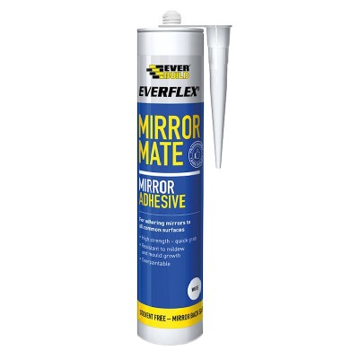 Everbuild Everflex Mirror Mate Sealant Adhesive C3 White 486027