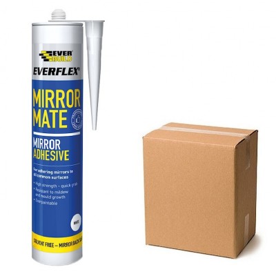 Everbuild Mirror Mate Sealant Adhesive White Box of 12