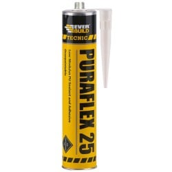 Sika Everbuild Puraflex 25 Polyurethane Premium Coloured Sealant 300ml Black