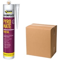 Everbuild Everflex Pyro Mate Fire Silicone Sealant White PRYWE 486041 Box of 12 Everbuild Everflex Pyro Mate Fire Silicone Sealant White PRYWE 486041 Box of 12
