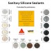 Everbuild Tecnic S50 Mid Mod Acetoxy Sanitary Sealant Box of 25