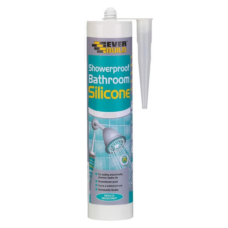 Everbuild Showerproof Bathroom Silicone sealant C3 Shower Sealants