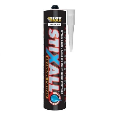 Everbuild Stixall Crystal Clear Wet & Dry Adhesive Sealant C3 STIXCLEAR