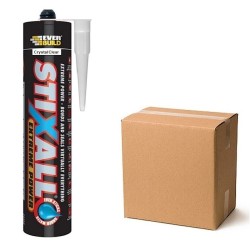 Everbuild Sika Stixall Crystal Clear Adhesive Sealant All Weather Box of 12