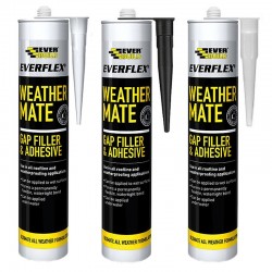 Everbuild Weather Mate Sealant Adhesive WeatherMate Black Clear White