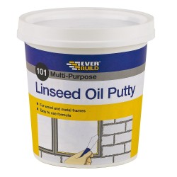 Everbuild 101 2kg Linseed Oil Glazing Putty Metal Wood Natural or Brown