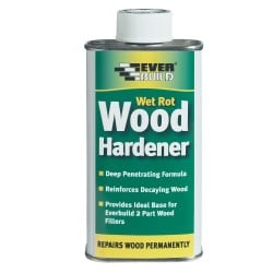 Everbuild WOODHARD2 Wet Rot Wood Hardener Treatment 250ml Tin