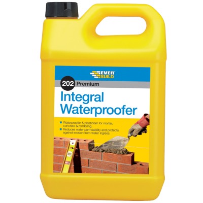 Everbuild 202 Integral Liquid Waterproofer Additive 5 Litre ILW5L