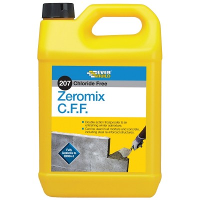 Everbuild 207 Zeromix CFF Frostproofer Mortar Admixture 5 Litre ZERO5