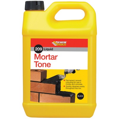 Everbuild 209 Liquid Mortar Tone Colouring Black 1 Litre 488950 LMTBK1