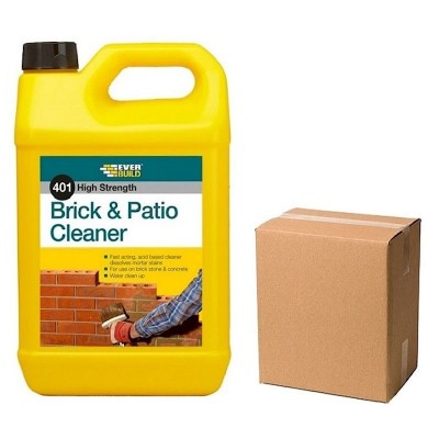 Everbuild 401 Brick and Patio Cleaner 5 Litre Box of 4
