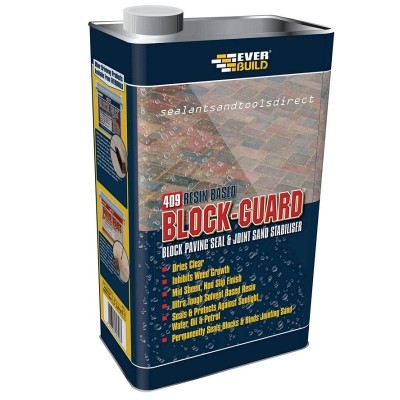 Everbuild 409 Block Guard Paving Sealer Sand Stabiliser 5 Litre BLOCKGUARD5