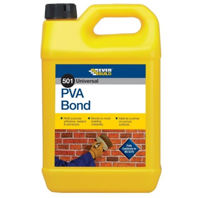 Everbuild 501 PVA Bond Sealer Adhesive 5 litre 482246 PVA5L