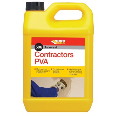 Everbuild 506 Contractors PVA 5 Litre 5kg 489453 CONPVA5