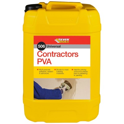 Everbuild 506 Contractors PVA 25 Litre 25kg CONPVAB25 Drum