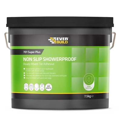 Everbuild 701 Super Plus Non Slip Wall Tile Adhesive 2.5 Litre 3.75kg 487066 NS02