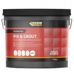 Everbuild 703 Fix & Grout Wall Tile Adhesive White 5 litre 7.5kg FIX05