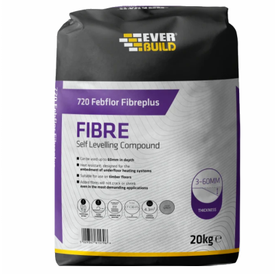 Everbuild 720 Febflor Fibreplus Level Floor Self Levelling Compound SLFIBRE20