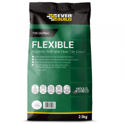 Everbuild 730 Uniflex Flexible Wall Floor Grout 2.5kg White UNIFLEX2WE