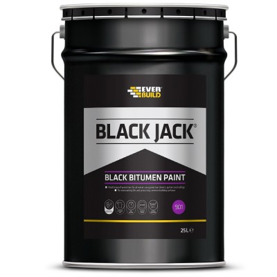 Everbuild 901 Black Jack Bitumen Black Paint 486951 25 Litre 90125 