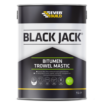 Everbuild 903 Black Jack Bitumen Trowel Mastic 1 Litre - 90301