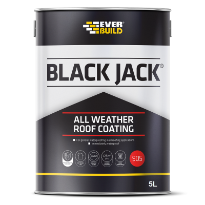 Everbuild 905 Black Jack All Weather Roof Coating 5 Litre - 90505