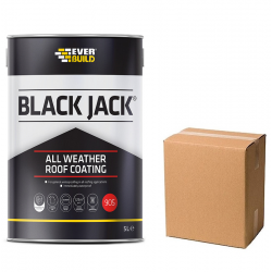 Everbuild 905 Black Jack All Weather Roof Coating 5 Litre Box of 4