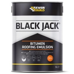 Everbuild 906 Black Jack Bitumen Roofing Emulsion Coating 5 Litre - 90605