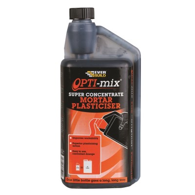 Everbuild Opti mix Concentrated Mortar Plasticiser 1 Litre 486210 OPTIMIX1