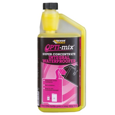 Everbuild Opti Mix Integral Waterproofer Plasticiser 1 litre 697951 OPTIPROOF1