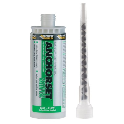 Everbuild Anchorset Green 150 Chemical Anchor Resin Styrene Free ANCHGREEN150