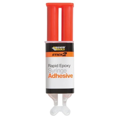 Everbuild Stick2 Rapid Epoxy Syringe Adhesive 24ml 483851 S2RAPEX24