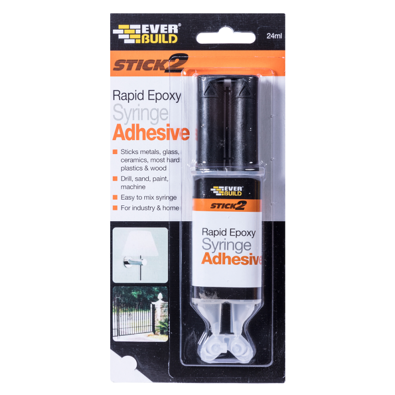 Everbuild Rapid Epoxy Syringe Adhesive S2RAPEX24 Sealants and Tools Direct