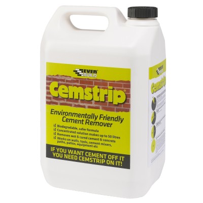Everbuild Cemstrip 5 LITRE Eco Cement & Stain Remover 482947 CEM5