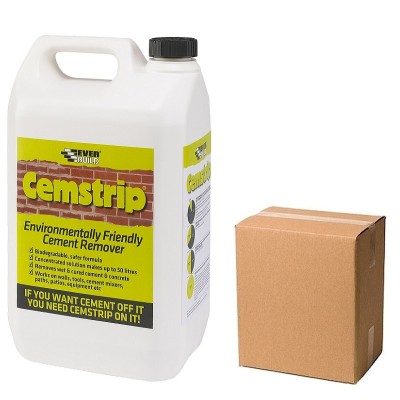 Everbuild Cemstrip Eco Cement and Stain Remover 5 Litre Box of 4