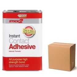 Everbuild Stick 2 Instant Contact Adhesive 5 Litre Trade Box of 4