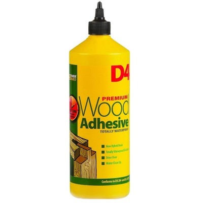 Everbuild Waterproof D4 Hybrid Resin Wood Adhesive 1 litre 484942 D41