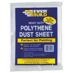 Everbuild Decorators Polythene Dust Sheet 12 x 9ft 484995 POLYDUST