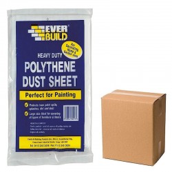 Everbuild Decorators Polythene Dust Cover Sheet 12 x 9 Pack of 5