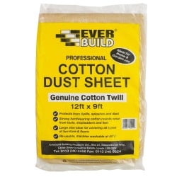 Everbuild Decorators Cotton Twill Dust Sheet 12 x 9 ft 484993