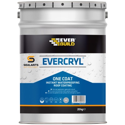 Everbuild Evercryl Fibre Reinforced Roof Repair Compound 20KG - Grey