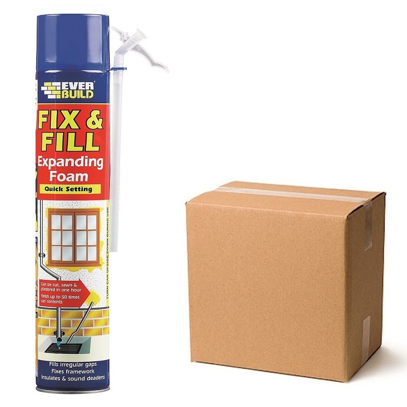 Everbuild Fix & Fill Expanding Foam 500ml (Box of 12) - ERoofing