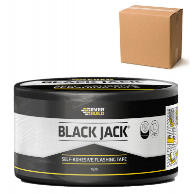 Everbuild Black Jack 10m 75mm Flashing Tape FLAS075 Box of 8