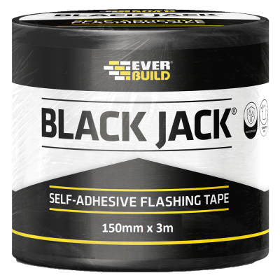 Everbuild Black Jack 3m 150mm DIY Flashing Tape 490256 FLDIY150