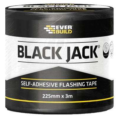 Everbuild Black Jack 3m 225mm DIY Flashing Tape FLDIY225