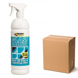 Everbuild Glass Cleaner Window Spray Trade 1 Litre Box of 12